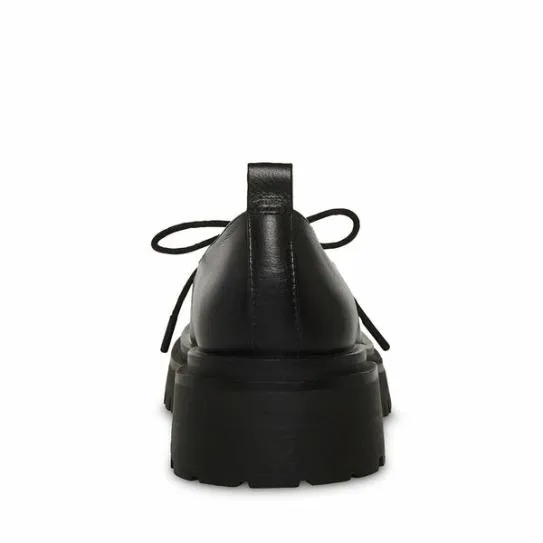Women LANDON BLACK LEATHER Black Leather Steve Madden Loafers and Flats Women LANDON BLACK LEATHER Black Leather Steve Madden Loafers and Flats