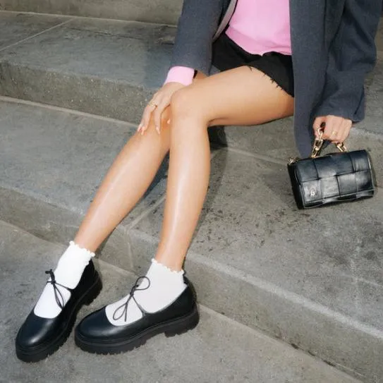 Women LANDON BLACK LEATHER Black Leather Steve Madden Loafers and Flats Women LANDON BLACK LEATHER Black Leather Steve Madden Loafers and Flats
