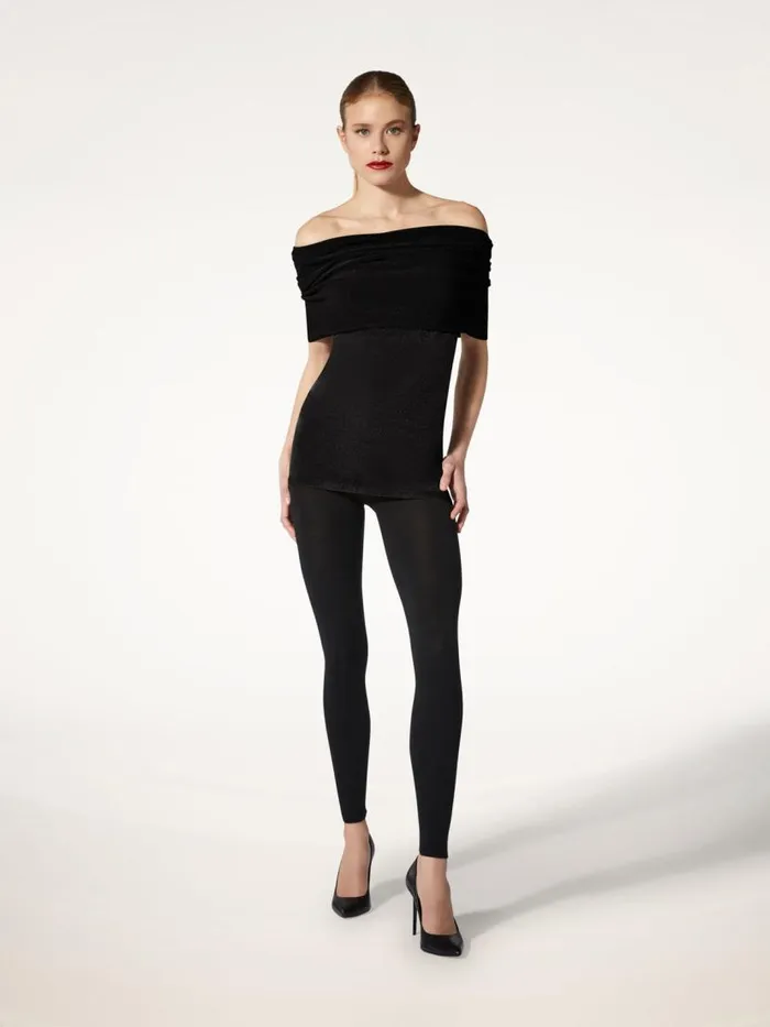 Women Leggings and Bikers Wolford The WOW WOOLFORD LEGGINGS Black Logo