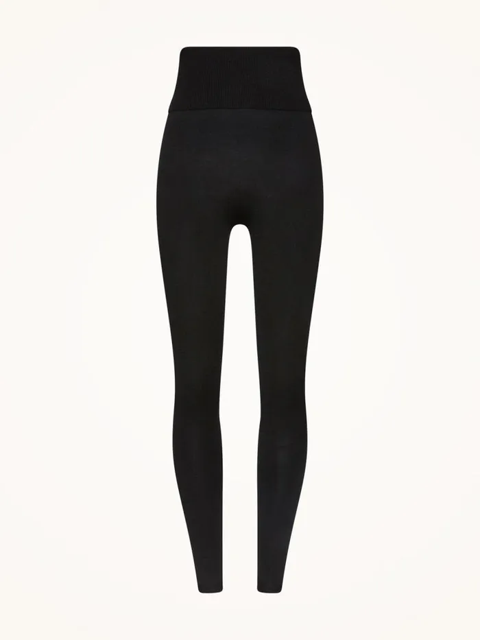 Women Leggings and Bikers Wolford The WOW WOOLFORD LEGGINGS Black Logo