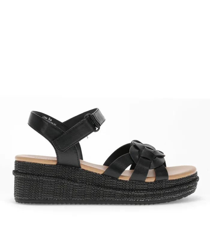 Women Lena Wedge Sandal Black Baretraps Wedge Sandals