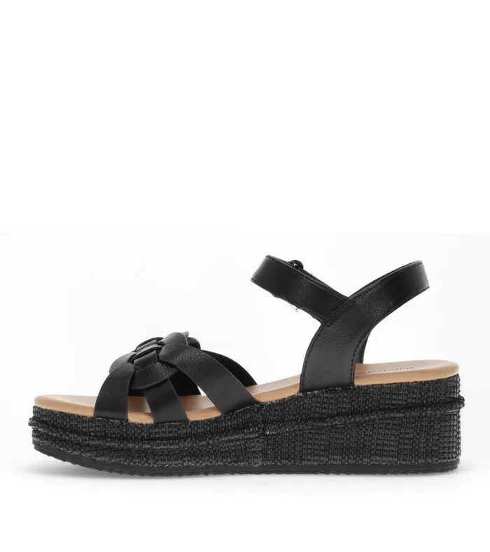 Women Lena Wedge Sandal Black Baretraps Wedge Sandals