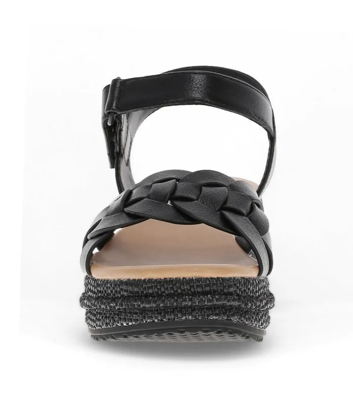Women Lena Wedge Sandal Black Baretraps Wedge Sandals
