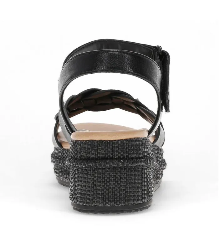 Women Lena Wedge Sandal Black Baretraps Wedge Sandals