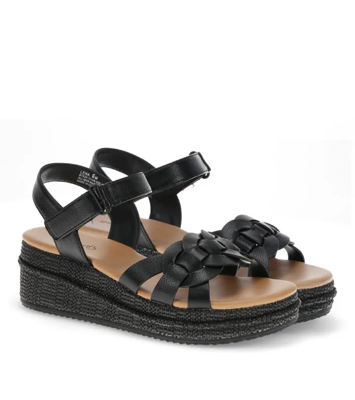 Women Lena Wedge Sandal Black Baretraps Wedge Sandals