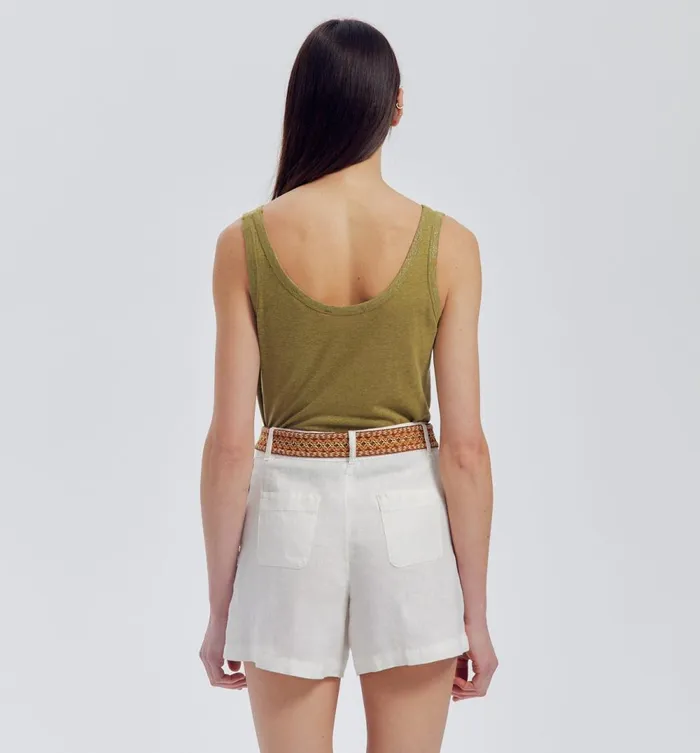 Women Linen Blend Top 8211 Chestnut Brown Promod Tops Women Linen Blend Top 8211 Chestnut Brown Promod Tops