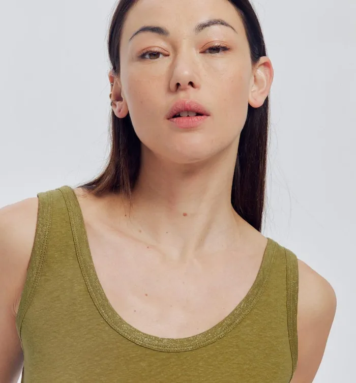 Women Linen Blend Top 8211 Chestnut Brown Promod Tops Women Linen Blend Top 8211 Chestnut Brown Promod Tops