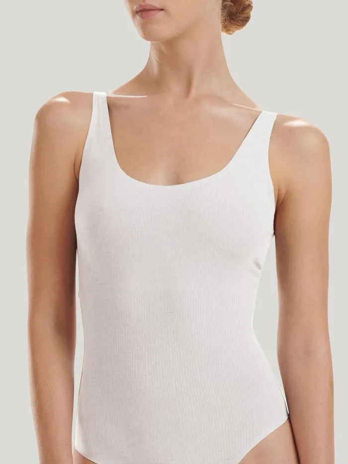 Women Lingerie Bodies Wolford Beauty Cotton Bodysuit Pearl