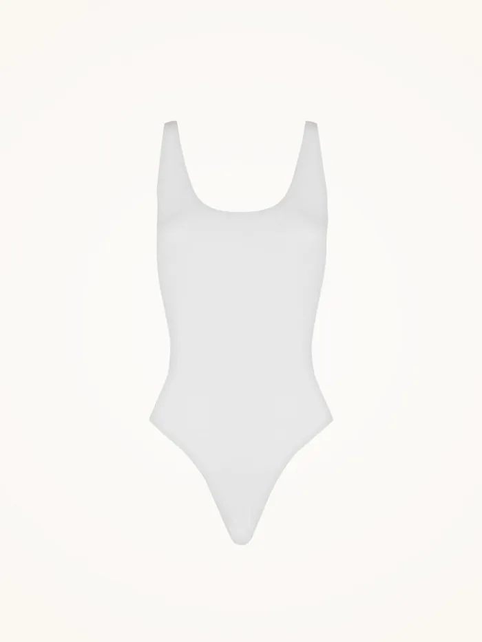 Women Lingerie Bodies Wolford Beauty Cotton Bodysuit Pearl