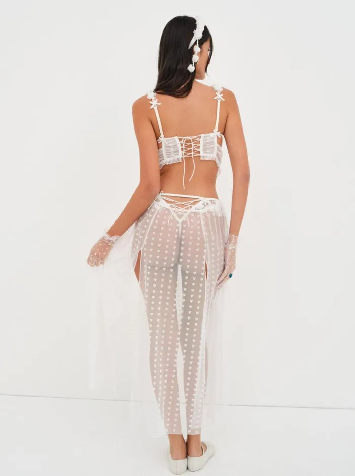 Women Lingerie For Love and Lemons Amore Maxi Slip Dress White Women Lingerie For Love and Lemons Amore Maxi Slip Dress White
