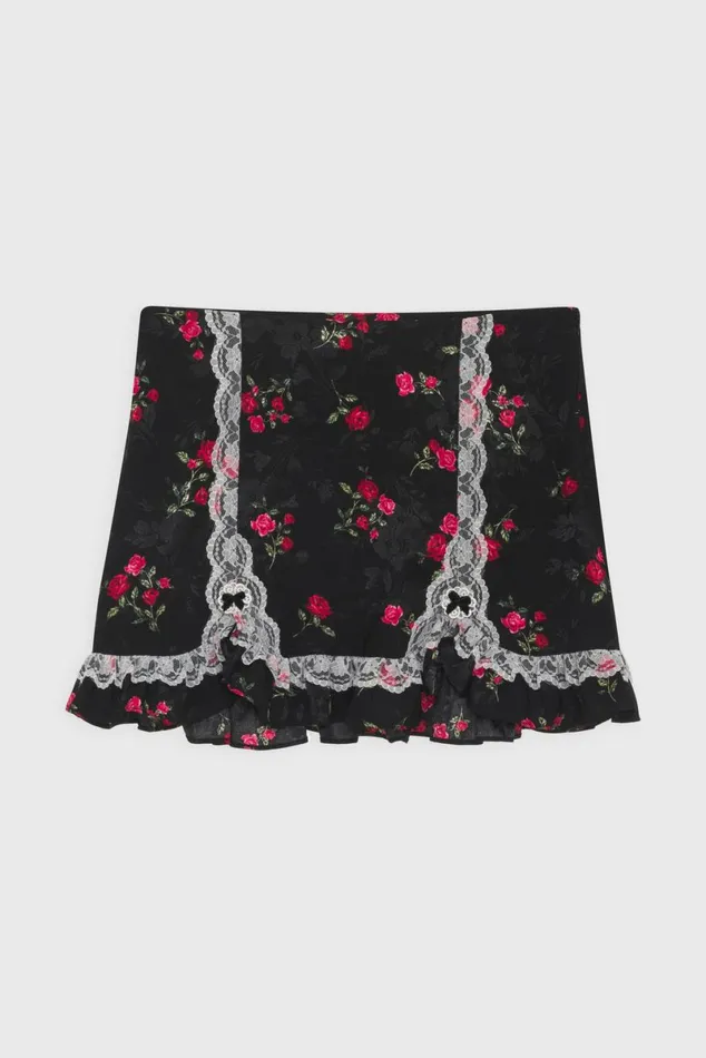 Women Lingerie For Love and Lemons June Mini Skirt Black Women Lingerie For Love and Lemons June Mini Skirt Black