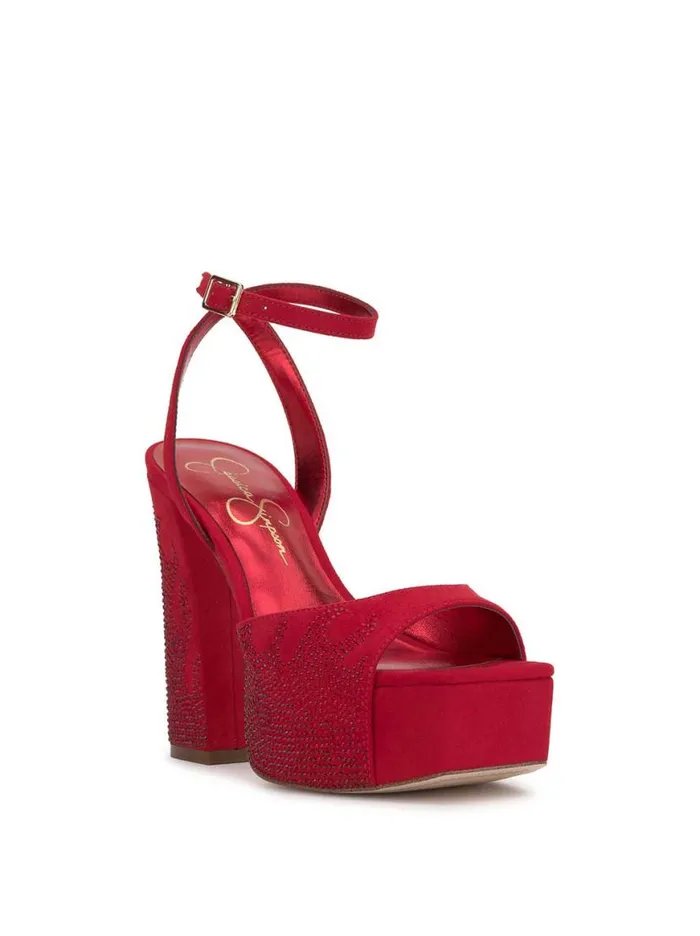 Women Lirio Platform Sandal In Wicked Red Jessica Simpson Platforms