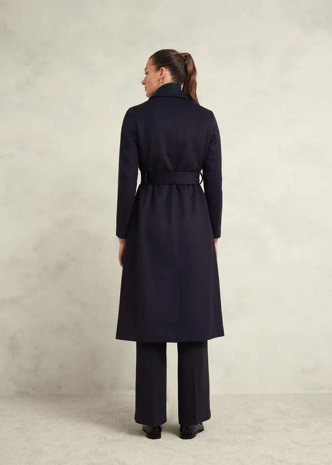 Women Livia Wool Coat Navy Hobbs Coats and Jackets