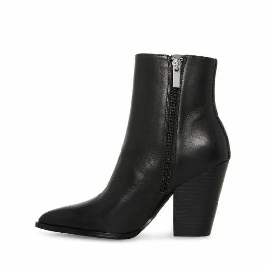 Women LIZ BLACK LEATHER Black Leather Steve Madden Boots and Booties Women LIZ BLACK LEATHER Black Leather Steve Madden Boots and Booties