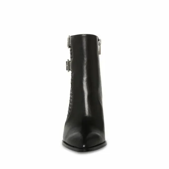Women LIZ BLACK LEATHER Black Leather Steve Madden Boots and Booties Women LIZ BLACK LEATHER Black Leather Steve Madden Boots and Booties