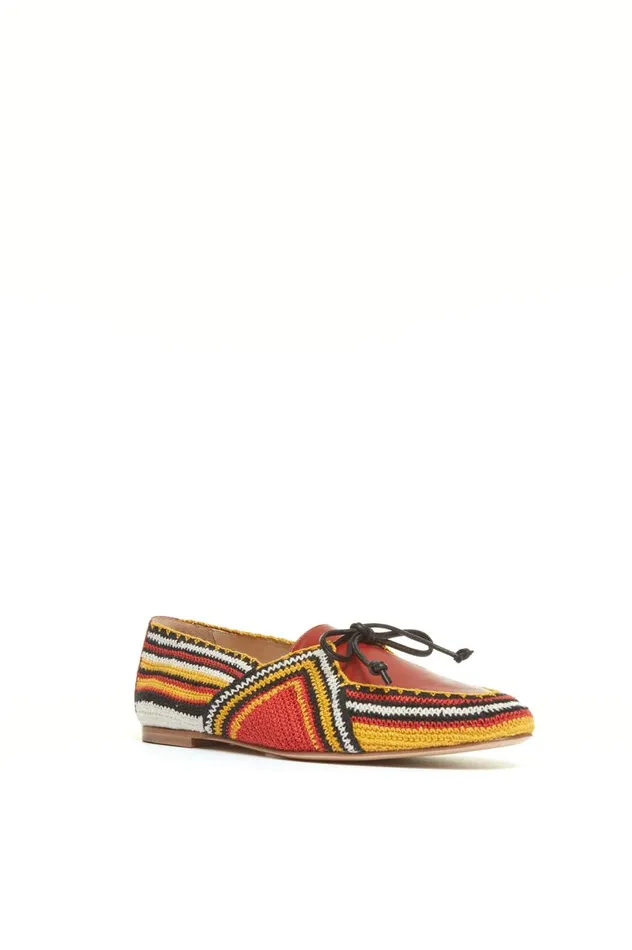 Women Loafers Gabriela Hearst Crochet Hays Shoe In Rust Multi