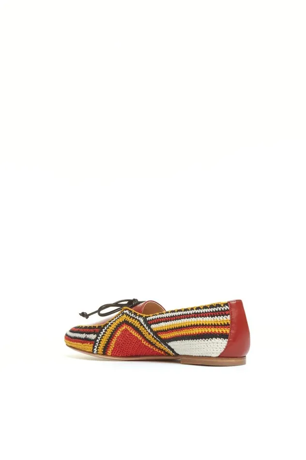 Women Loafers Gabriela Hearst Crochet Hays Shoe In Rust Multi