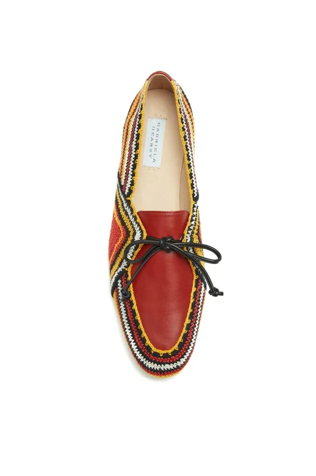 Women Loafers Gabriela Hearst Crochet Hays Shoe In Rust Multi