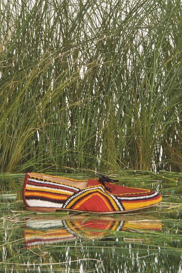 Women Loafers Gabriela Hearst Crochet Hays Shoe In Rust Multi