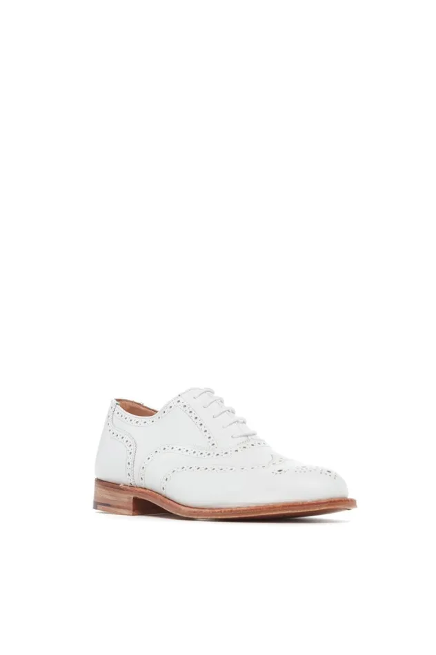 Women Loafers Gabriela Hearst Wincap Oxford Shoe In White Leather