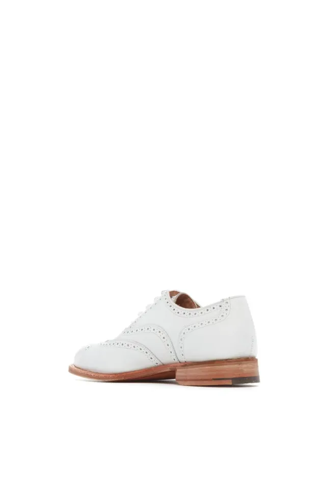 Women Loafers Gabriela Hearst Wincap Oxford Shoe In White Leather
