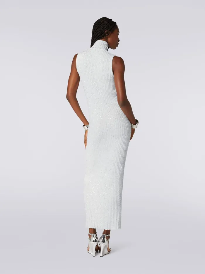 Women Long Dress In Viscose Blend With Sequins White Missoni Dresses Women Long Dress In Viscose Blend With Sequins White Missoni Dresses