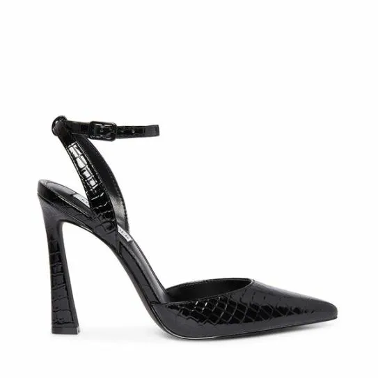 Women LUNAR BLACK CROCODILE Black Crocodile Steve Madden Heels