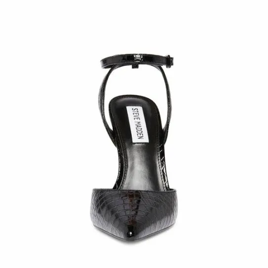 Women LUNAR BLACK CROCODILE Black Crocodile Steve Madden Heels Women LUNAR BLACK CROCODILE Black Crocodile Steve Madden Heels