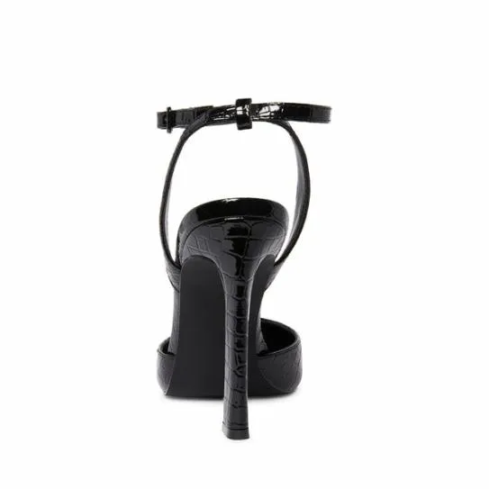Women LUNAR BLACK CROCODILE Black Crocodile Steve Madden Heels Women LUNAR BLACK CROCODILE Black Crocodile Steve Madden Heels