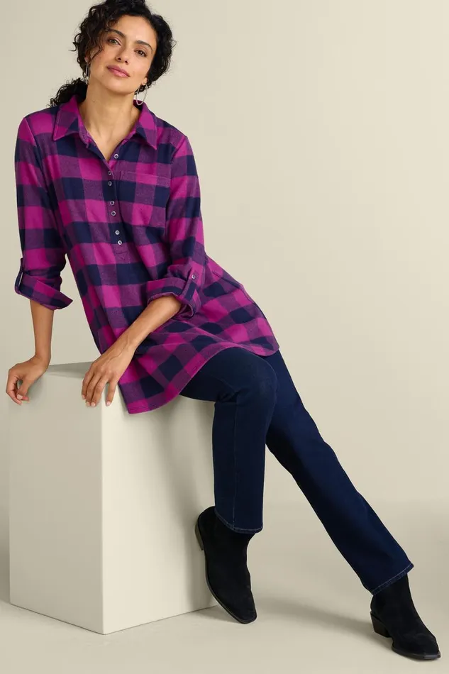 Women Mad About Plaid Tunic Surf The Web Buffalo Chec Soft Surroundings Tops Women Mad About Plaid Tunic Surf The Web Buffalo Chec Soft Surroundings Tops