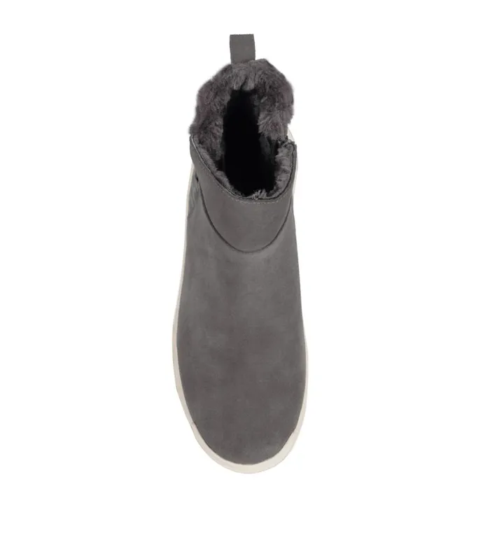 Women Mandie Cold Weather Bootie Dark Grey Suede Baretraps Cold Weather Boots