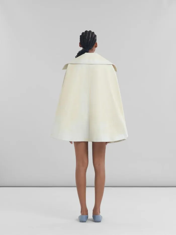 Women Marni Coats and Jackets Light Yellow Leather Cape