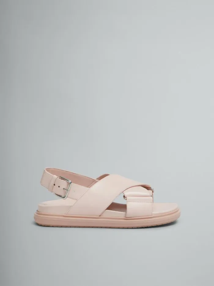 Women Marni Fussbett Pink Leather Fussbett