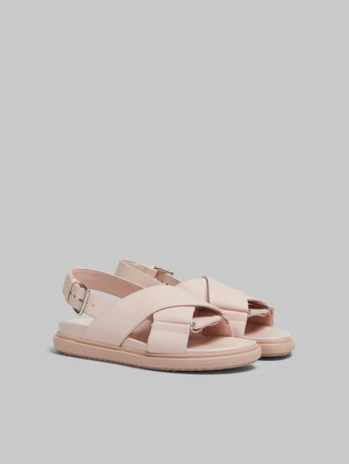 Women Marni Fussbett Pink Leather Fussbett