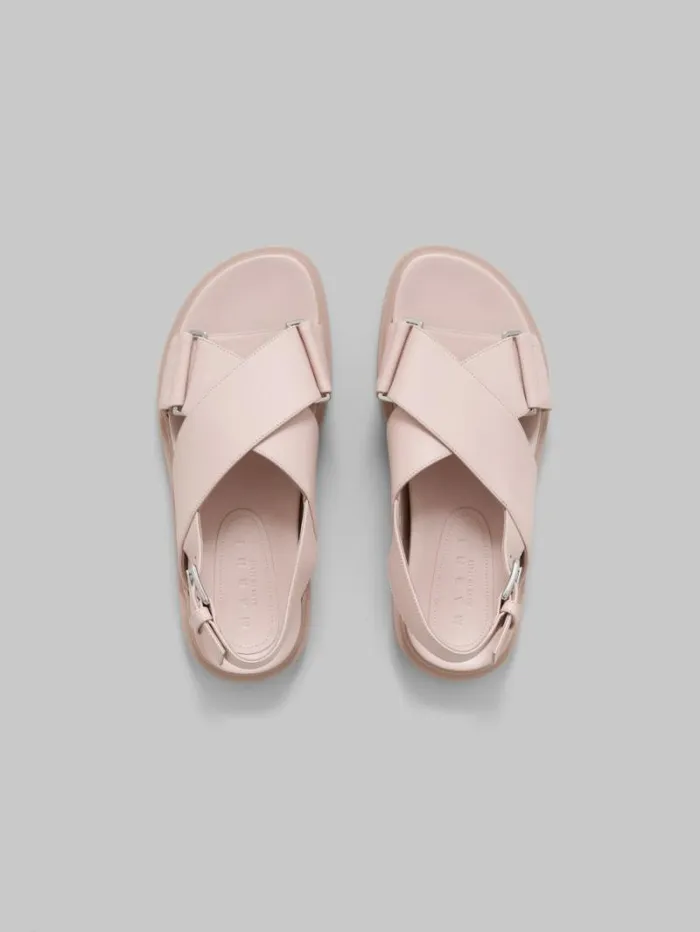 Women Marni Fussbett Pink Leather Fussbett