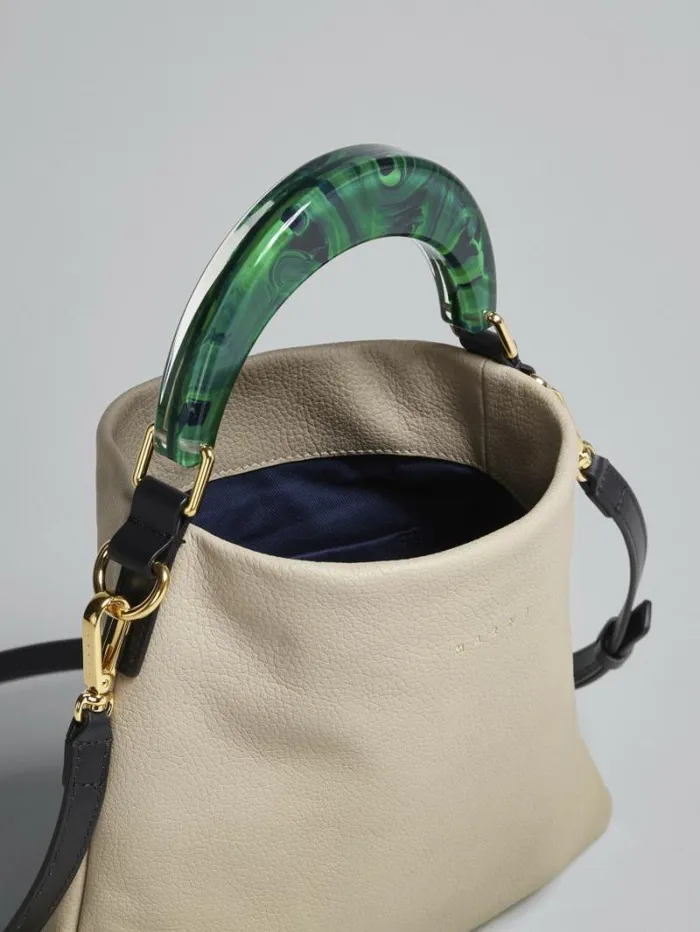 Women Marni Handbags Venice Small Bag In Beige Leather