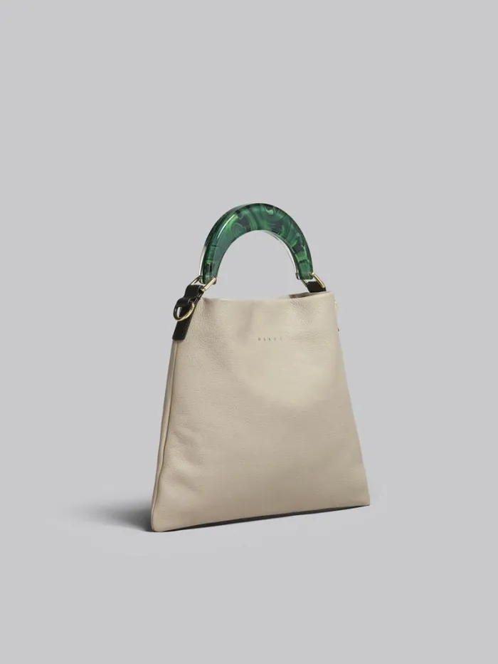 Women Marni Handbags Venice Small Bag In Beige Leather