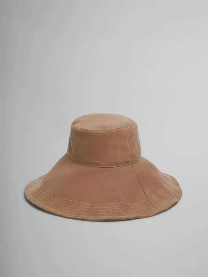 Women Marni Hats Brown Organic Denim Hat