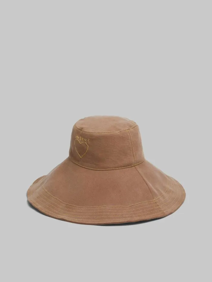 Women Marni Hats Brown Organic Denim Hat