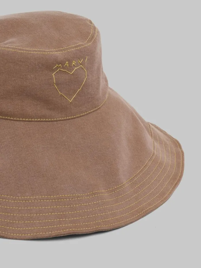 Women Marni Hats Brown Organic Denim Hat