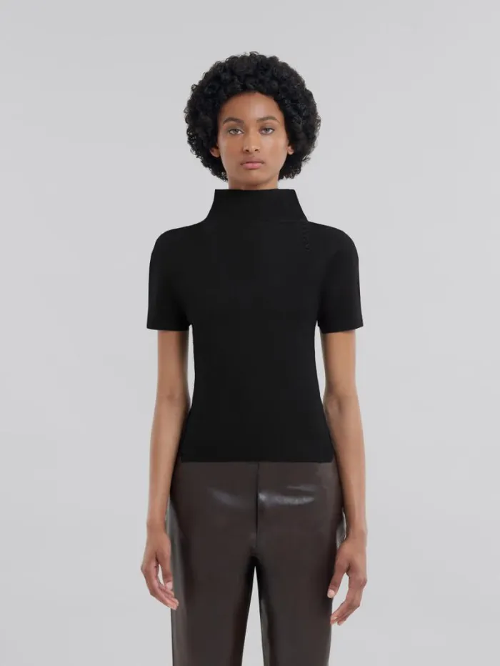 Women Marni Knitwear Brown And Black Wool And Cashmere Sweater