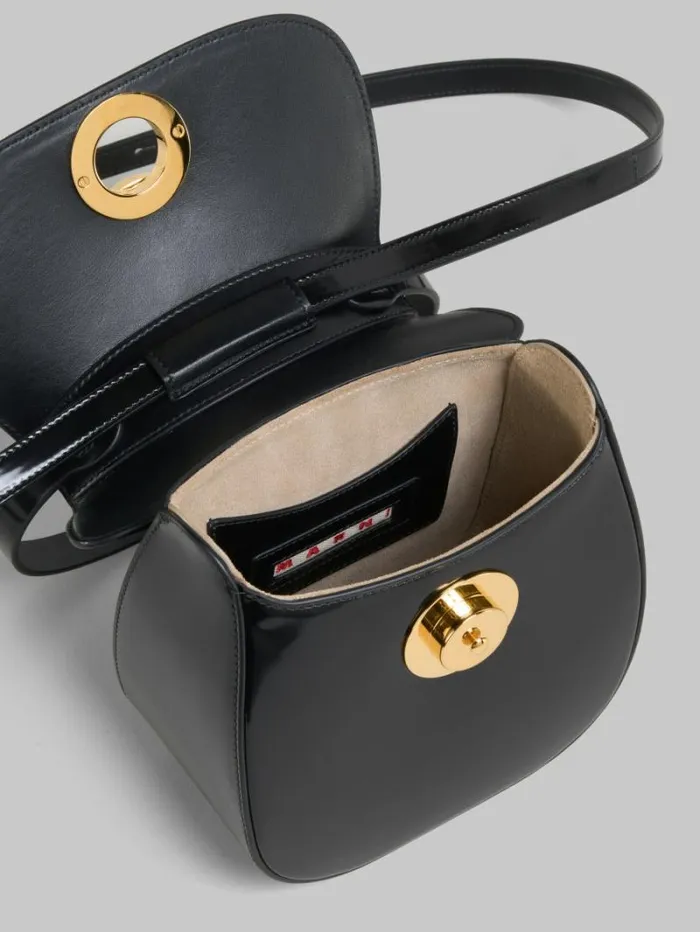 Women Marni Shoulder Bags Black Leather Butterfly Small Handbag