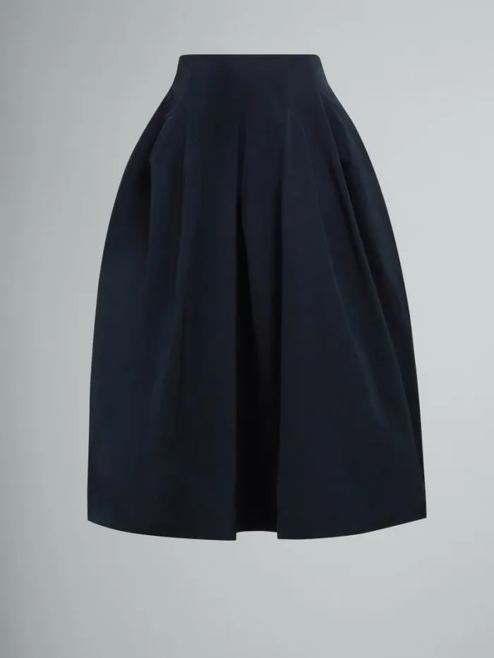 Women Marni Skirts Black Taffeta Pleated Skirt