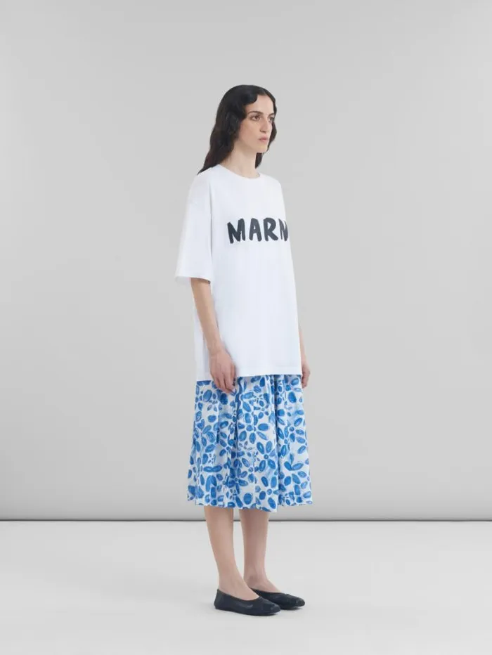 Women Marni Tops and Tshirts White Organic Cotton TShirt With Logo