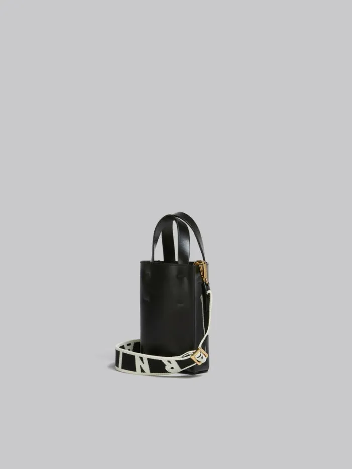 Women Marni Tote Bags Museo Nano Bag In Black Leather
