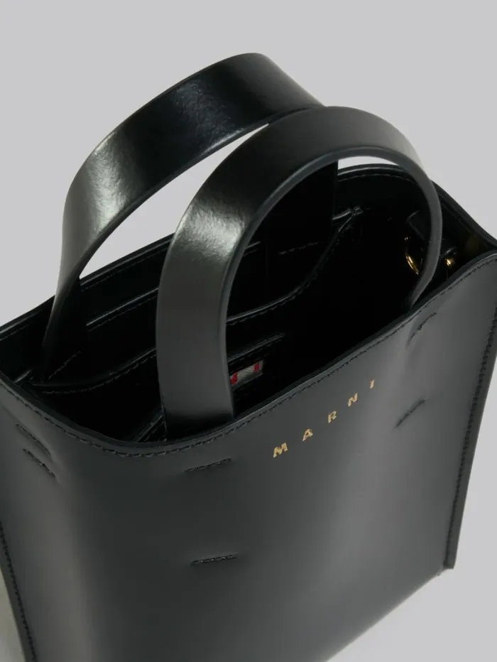 Women Marni Tote Bags Museo Nano Bag In Black Leather