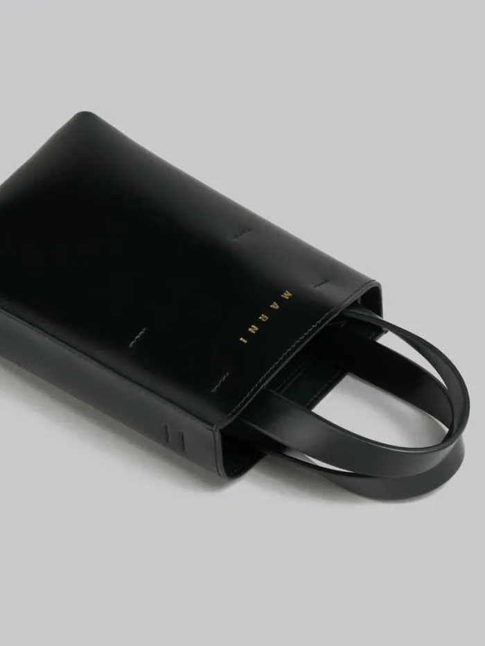 Women Marni Tote Bags Museo Nano Bag In Black Leather