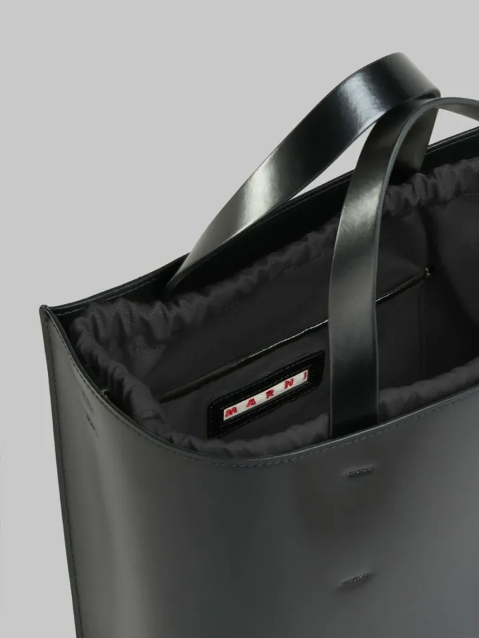 Women Marni Tote Bags Museo Small Bag In Black Leather
