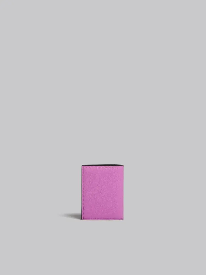 Women Marni Wallets and Small Leather Goods Pink Leather Bifold Wallet With Marni Mending