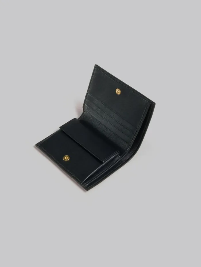 Women Marni Wallets and Small Leather Goods Pink Leather Bifold Wallet With Marni Mending